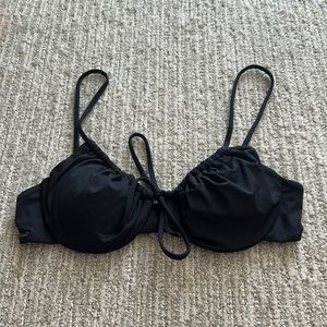 O’Neill Ruched tie front underwire bikini top